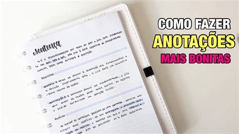 Como Fazer Anota Es Bonitas Dicas Para Deixar Seu Caderno Mais