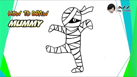 How To Draw A Mummy Step By Step Youtube