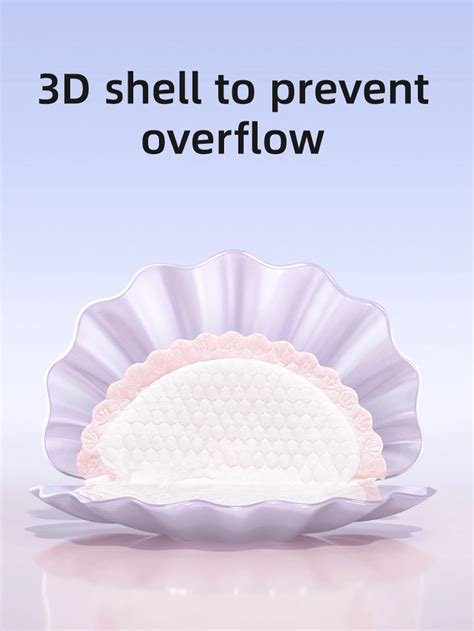 A Box Of 30 Pieces Of Shell Shaped Anti Overflow Breast Pads