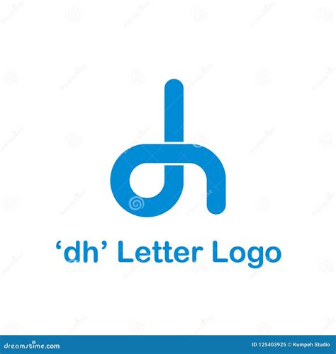 Dh Letter Monogram Logo Vector Stock Illustration Illustration Of