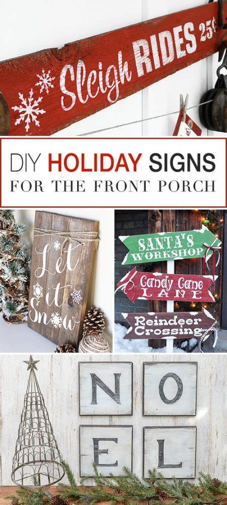 15 Easy DIY Christmas Signs for a Festive Front Porch • The Garden Glove