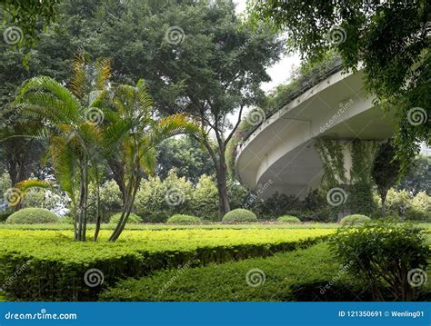 Nice Landscapes Design Around Viaduct View Stock Image - Image of arts, base: 121350691