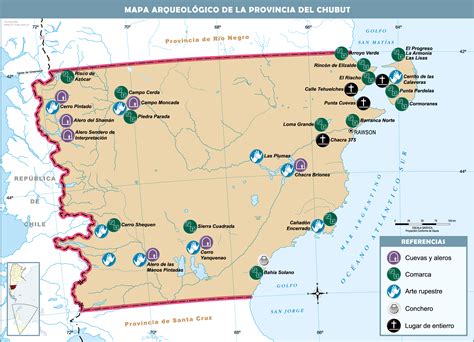 Archaeological map of the province of Chubut | Gifex