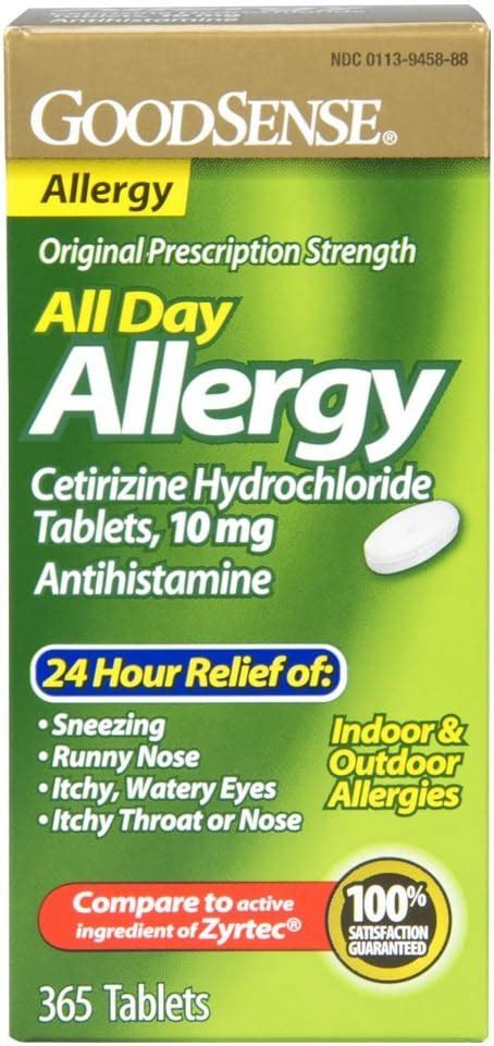 Goodsense All Day Allergy Cetirizine Hcl Tablets 10 Mg