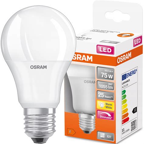 Żarówka Led E27 A60 10 5w 2700k Ściemnialna Osram 4058075433809