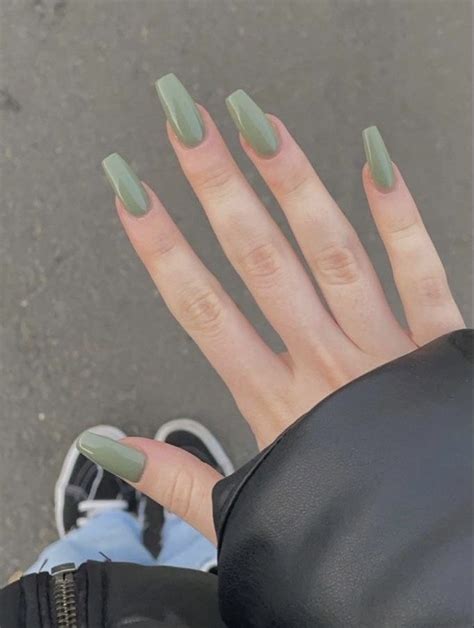 Green Nail Inspo Green Nails Stylish Nails Gel Nails