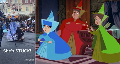 Poor Merryweather Iconic Sleeping Beauty Character Gets Stuck On