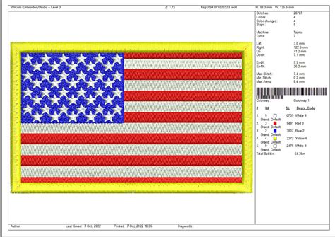 USA Flag Embroidery Design Machine Embroidery Design Etsy