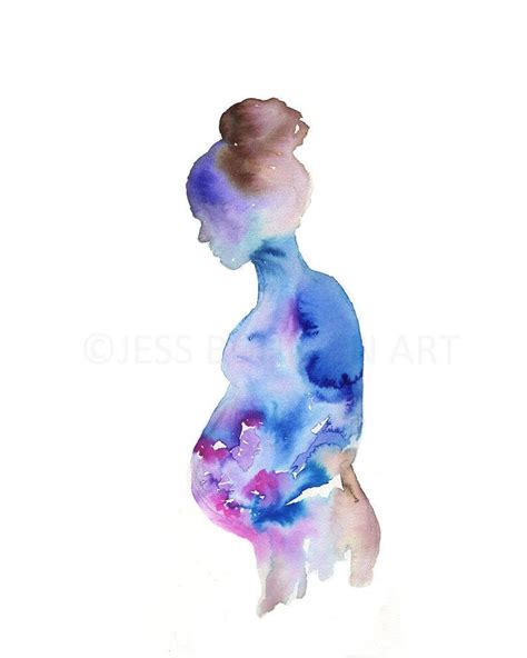 Watercolor Pregnancy Painting Instant Download Woman In Etsy Ireland