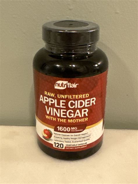 Apple Cider Vinegar Capsules 1600mg With The Mother 120 Vegan Keto Pills 641489990293 Ebay