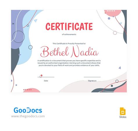 Bright Funny Certificate Template In Google Slides