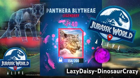 Unlocking Legendary Panthera Blytheae New Snow Leopard In Jurassic World Alive Youtube