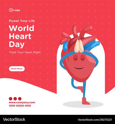 Banner Design Of World Heart Day Royalty Free Vector Image