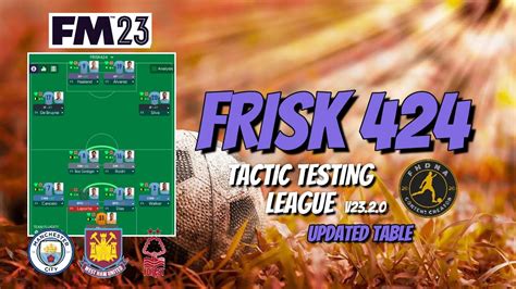 FM23 Tactic Testing League V23 2 0 FRISK 424 Football Manager 2023