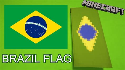 How To Make The Flag Of BRAZIL In Minecraft Bandeira Brasileira