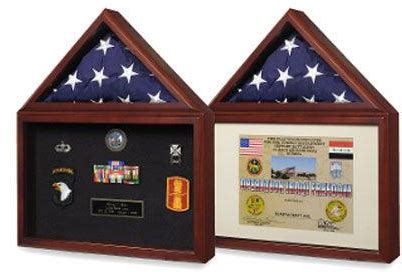 Flag plus certificate display case