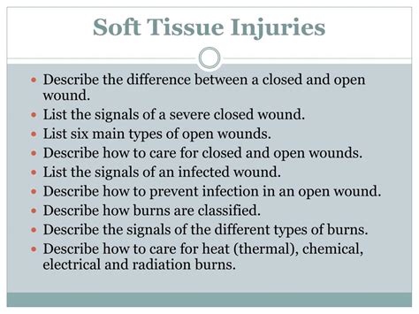 Ppt Soft Tissue Injuries Powerpoint Presentation Free Download Id