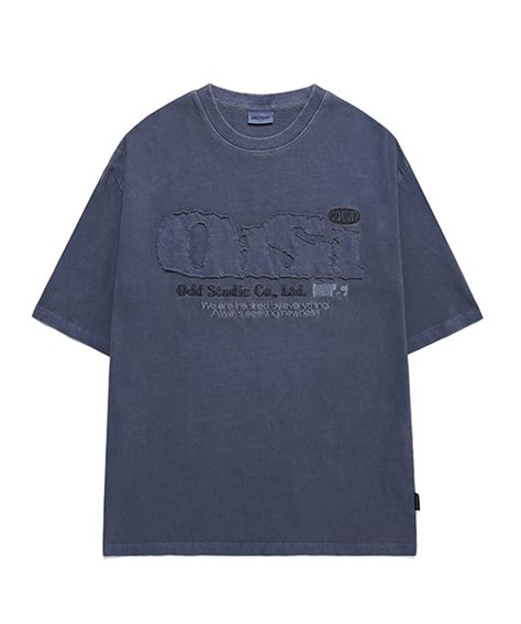 Musinsa Oddstudio Odsd Pigment Damage T Shirt Navy