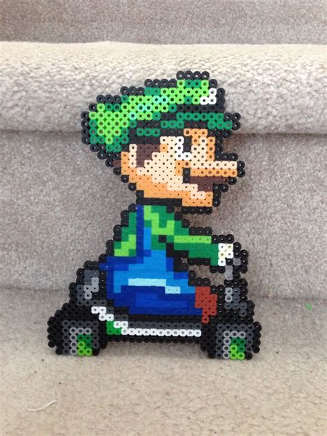 Mario Kart Luigi Perler Beads By Amy Castro Hama Beads Patterns