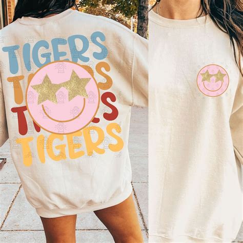 Preppy Mascot Tigers Mascot Tiger Pride Mascot Vibes School T Shirt