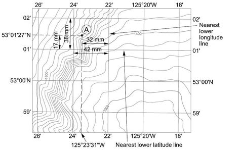 Geographic coordinates on maps Wilderness Navigation Guide