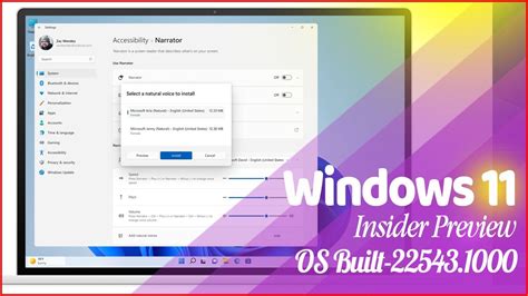 Windows 11 Built 22543 Natural Narrator Voices Updated Media Control