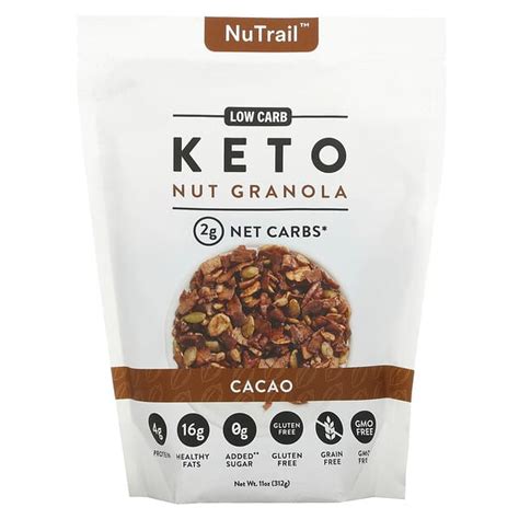 Nutrail Keto Nut Granola Cacao 11 Oz 312 G