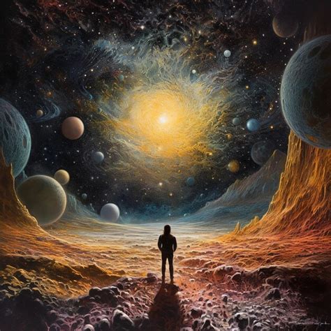 Ilustraci N De Una Persona Mirando El Universo Foto Premium