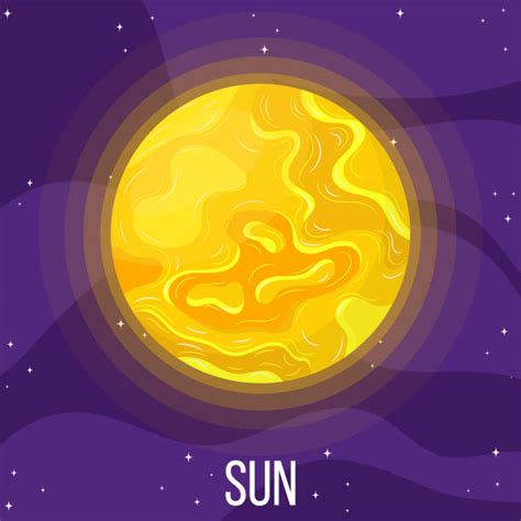 Imagen De Planeta Sol En El Espacio Universo Colorido Con Sol Ilustración Vectorial De Estilo