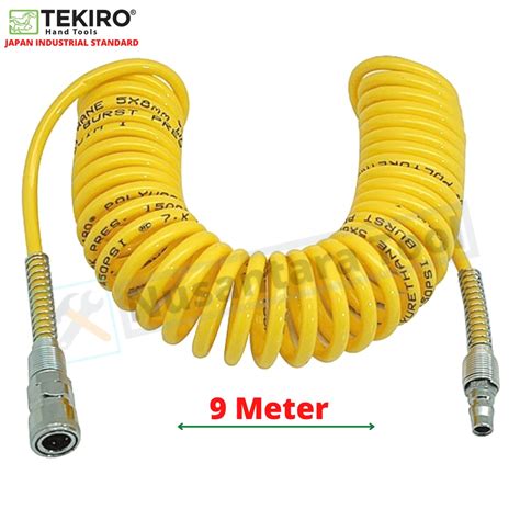 Jual Selang Kompresor Tekiro Selang Spiral Kompresor Kuning Meter