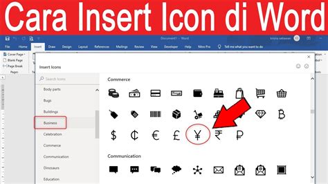 Cara Insert Atau Memasukkan Icon Di Word YouTube