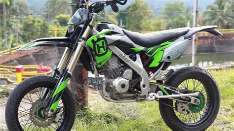 Modifikasi Kawasaki Klx Bergaya Supermoto Part Youtube