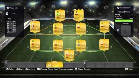 FIFA 15 ST Reus Neymar Squad Builder YouTube