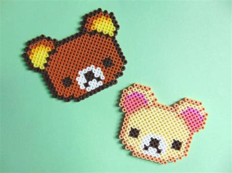 San Sanrio X inspiración Kawaii Rilakkuma Korilakkuma Perler Beads