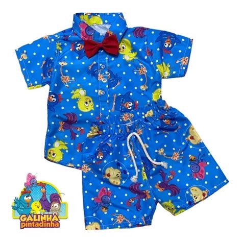 Roupa Mauricinho Conjunto Infantil Menino Floral Gravata