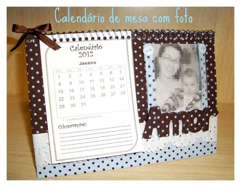 Brincando De Fazer Arte Calendários De Mesa Com Foto