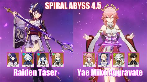 C Raiden Taser C Yae Miko Aggravate Spiral Abyss Genshin