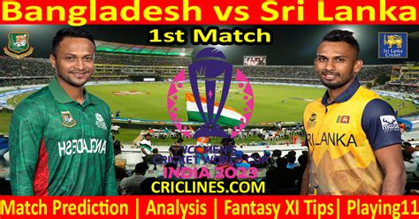 Today Match Prediction Ban Vs Sl Odi Cricket World Cup Warm Up St