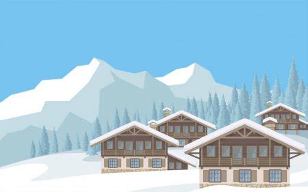 The Mountain Village Stock Vector Image By Belova Yandex Ru