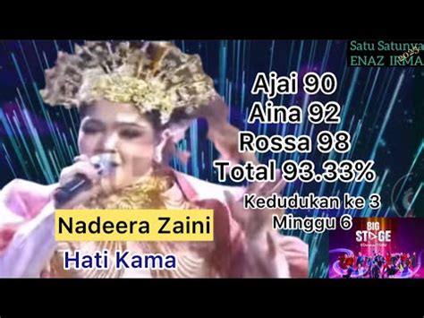 Nadeera Zaini Hati Kama Minggu Big Stage Youtube