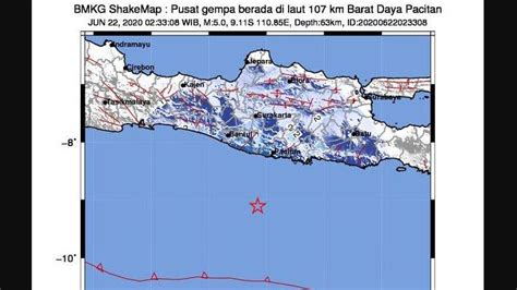 Info Bmkg Wilayah Yang Ikut Merasakan Gempa Bumi Yang Berpusat Di Laut