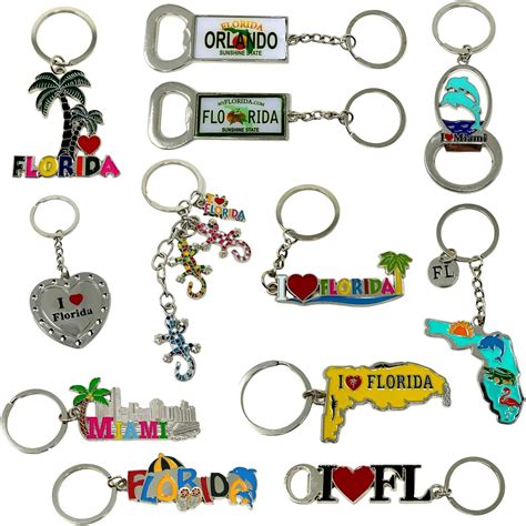 American Cities And States Metal Quality Keychains Miami 5