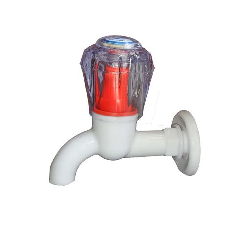 Plastic Modern Pvc Crystal Handle Bib Cock For Bathroom Fitting At Rs