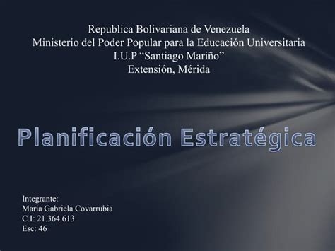 PlanificaciÓn EstratÉgica Ppt Descarga Gratuita