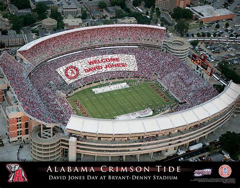 Alabama Crimson Tide Football Stadium Personalized Print UR The Star ...