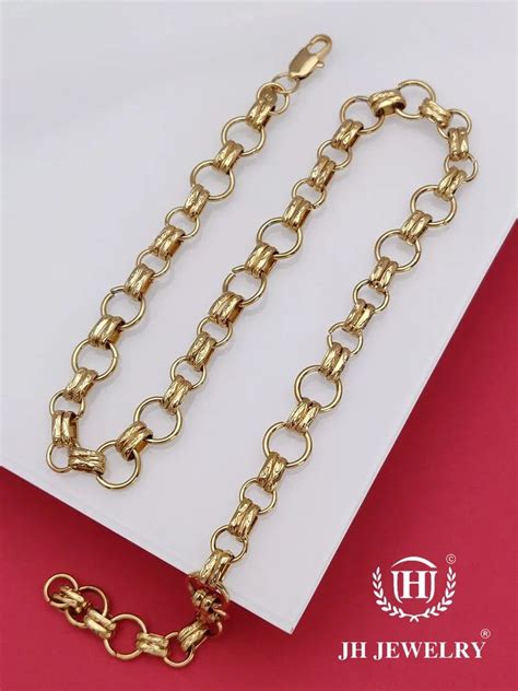 K Men S Golden Color Igp Plated Brass Chain Size Inch At Rs