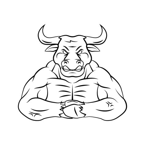 Bull Symbol on white background 20121983 Vector Art at Vecteezy