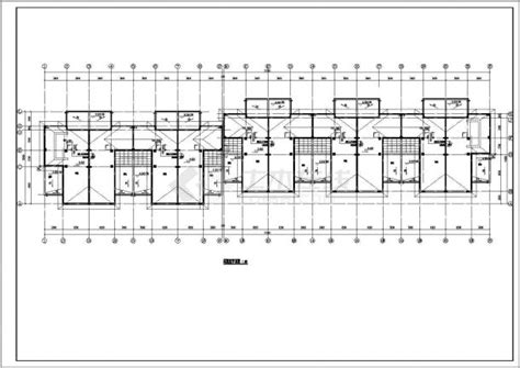 某地三层框架结构联排别墅建筑设计方案图纸居住建筑土木在线