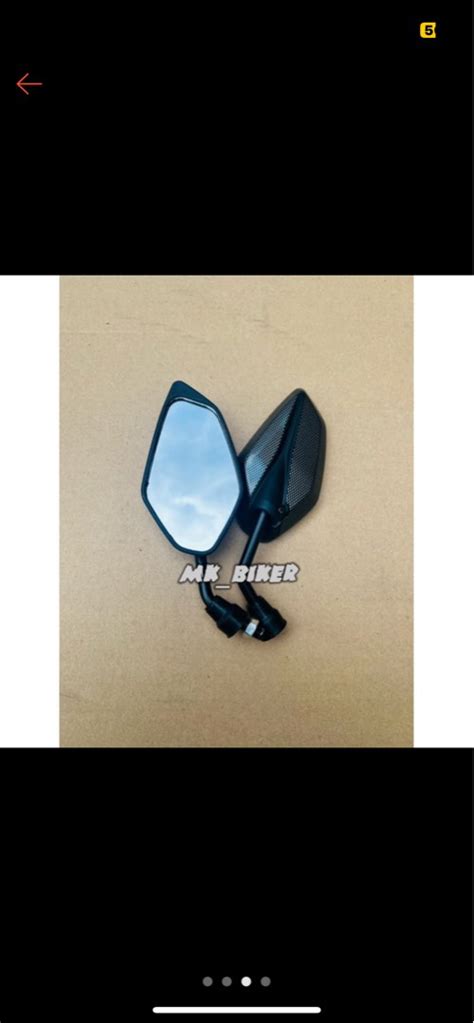 Side Mirror Honda Yamaha Carbon Y Lc Rs Ex Wave Kriss Dash