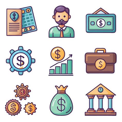 Icono de la tecnología financiera Vector Premium generado con IA